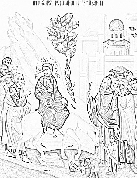 INTRAREA DOMNULUI IN IERUSALIM_de colorat
