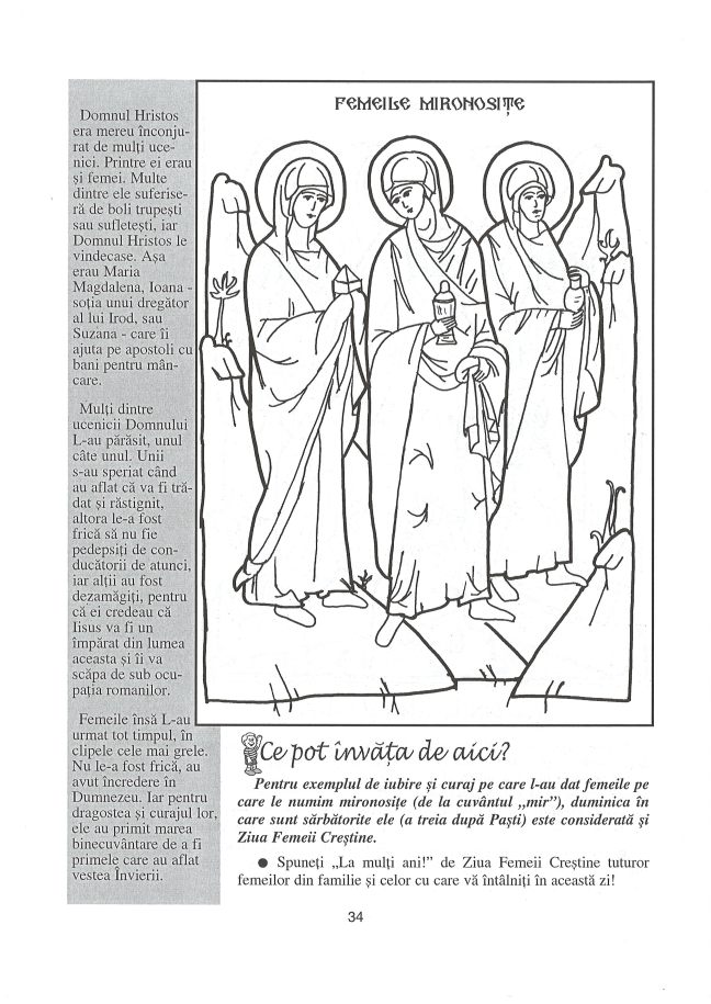 Mironosiţele - de colorat şi discutat