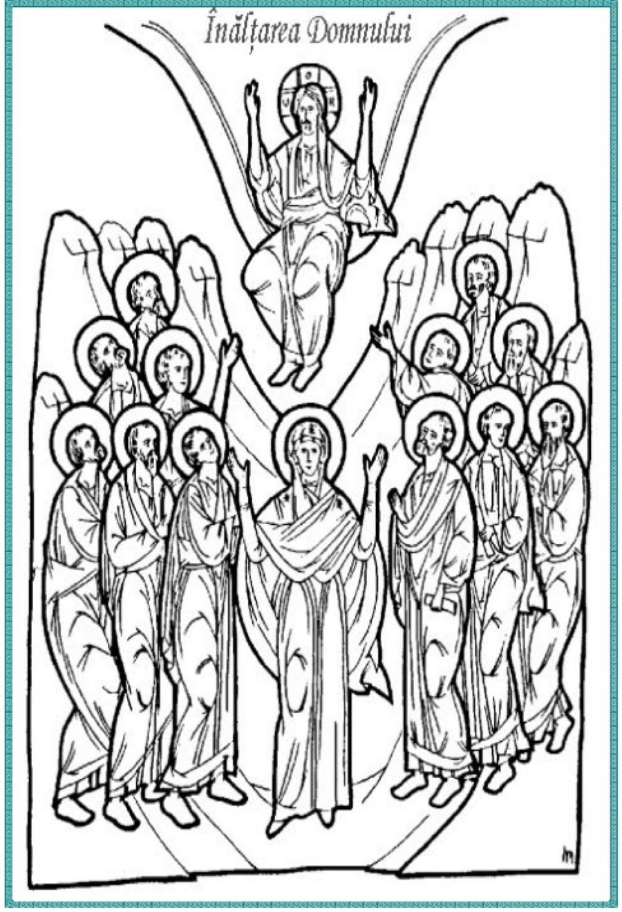 Inaltarea Domnului - fisa de colorat2